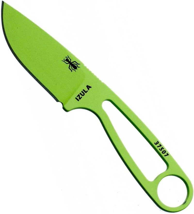 Izula Fixed Blade Knife w/Molded Polymer Sheath and Clip Plate